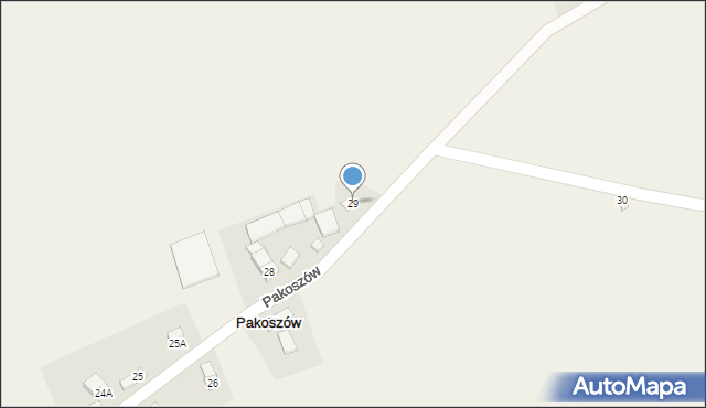 Pakoszów, Pakoszów, 29, mapa Pakoszów