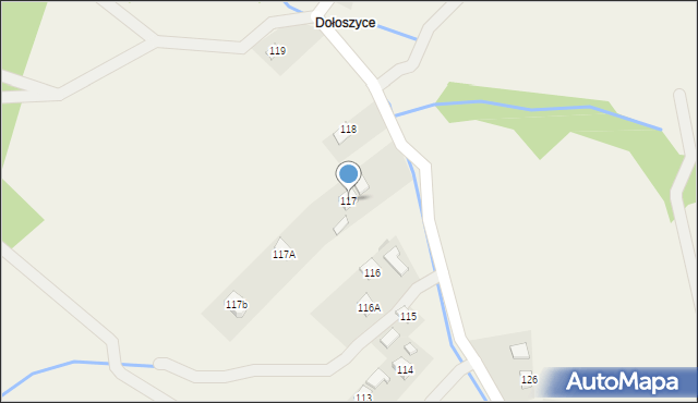 Pakoszówka, Pakoszówka, 117, mapa Pakoszówka