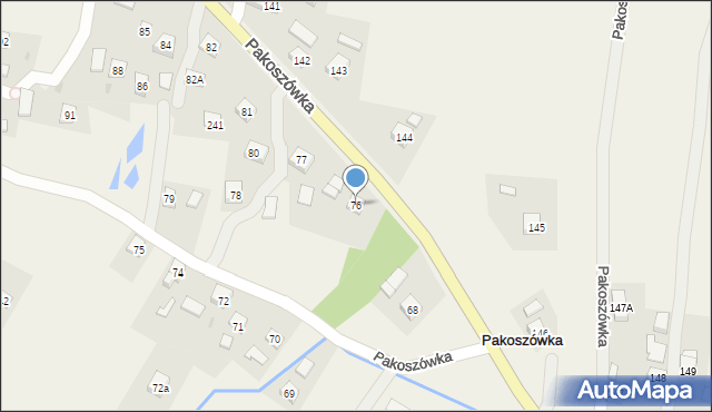 Pakoszówka, Pakoszówka, 76, mapa Pakoszówka