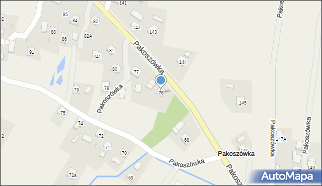 Pakoszówka, Pakoszówka, 76, mapa Pakoszówka