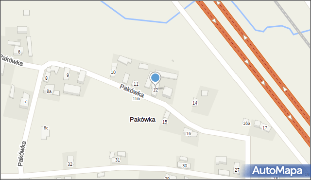 Pakówka, Pakówka, 12, mapa Pakówka