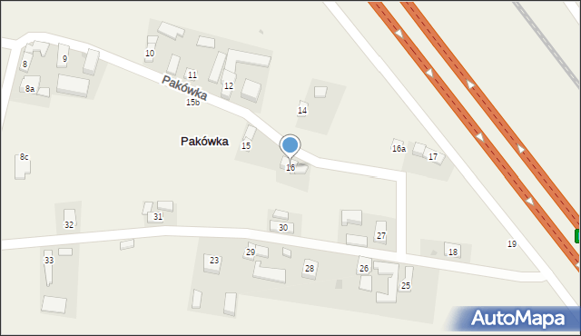 Pakówka, Pakówka, 16, mapa Pakówka