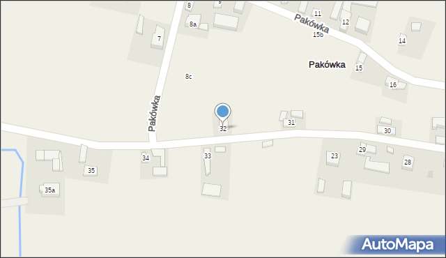 Pakówka, Pakówka, 32, mapa Pakówka