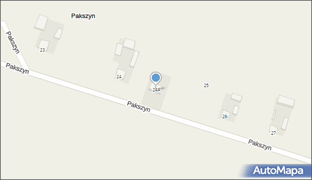 Pakszyn, Pakszyn, 24A, mapa Pakszyn