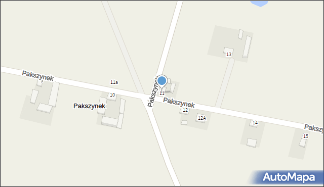 Pakszynek, Pakszynek, 11, mapa Pakszynek