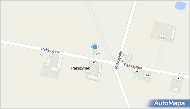 Pakszynek, Pakszynek, 11a, mapa Pakszynek