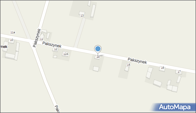 Pakszynek, Pakszynek, 14, mapa Pakszynek