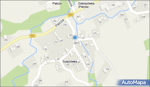 Palcza, Palcza, 135, mapa Palcza