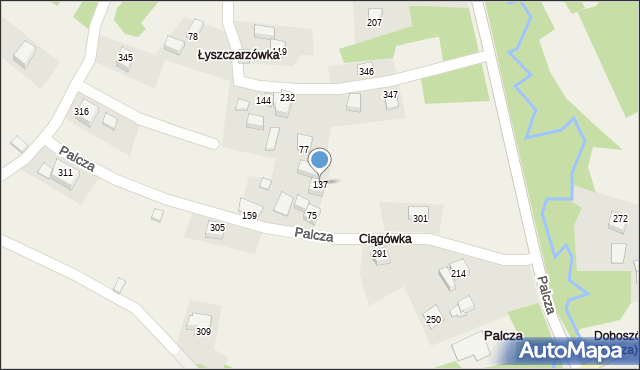Palcza, Palcza, 137, mapa Palcza