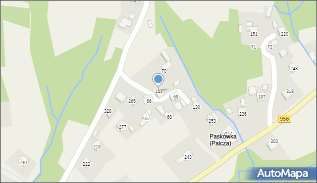 Palcza, Palcza, 143, mapa Palcza