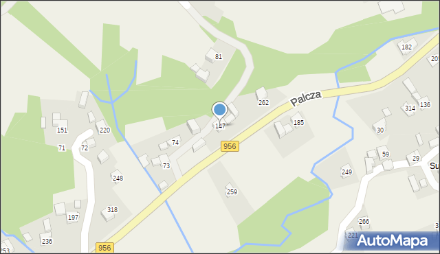 Palcza, Palcza, 147, mapa Palcza