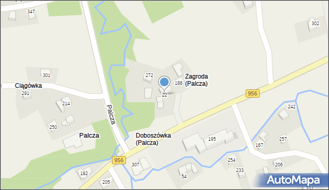 Palcza, Palcza, 22, mapa Palcza