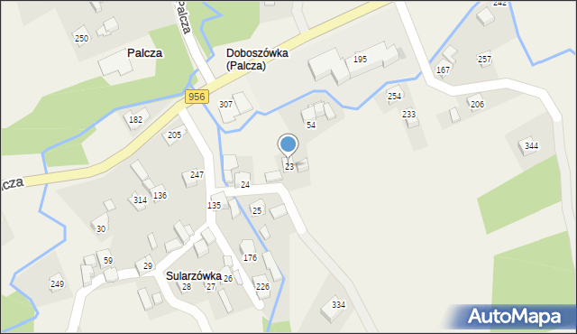 Palcza, Palcza, 23, mapa Palcza