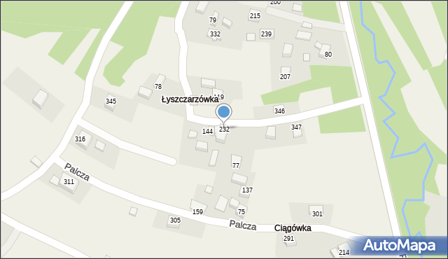 Palcza, Palcza, 232, mapa Palcza