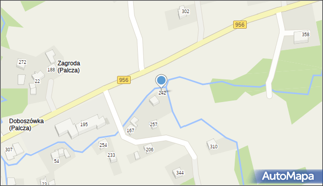 Palcza, Palcza, 242, mapa Palcza