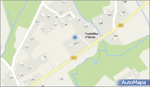 Palcza, Palcza, 243, mapa Palcza