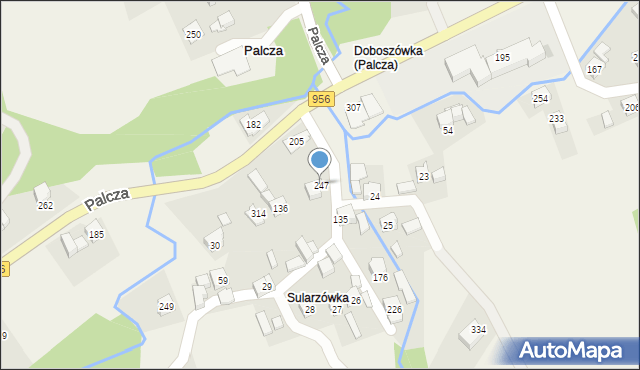 Palcza, Palcza, 247, mapa Palcza