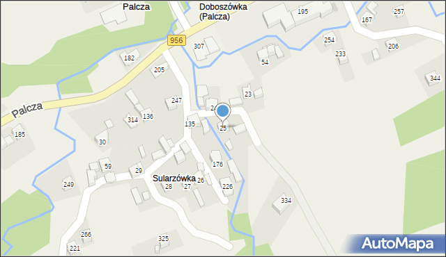 Palcza, Palcza, 25, mapa Palcza