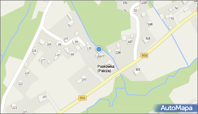 Palcza, Palcza, 253, mapa Palcza