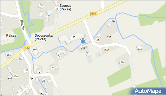 Palcza, Palcza, 254, mapa Palcza