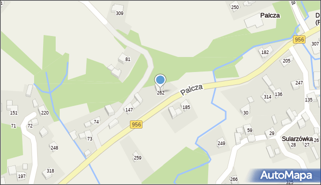 Palcza, Palcza, 262, mapa Palcza