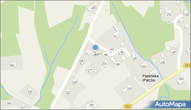 Palcza, Palcza, 265, mapa Palcza