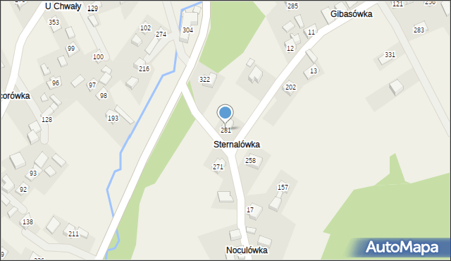 Palcza, Palcza, 281, mapa Palcza