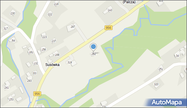 Palcza, Palcza, 292, mapa Palcza