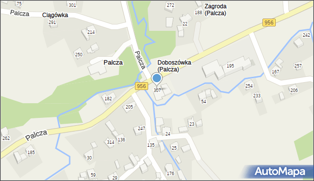 Palcza, Palcza, 307, mapa Palcza