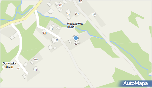 Palcza, Palcza, 43, mapa Palcza