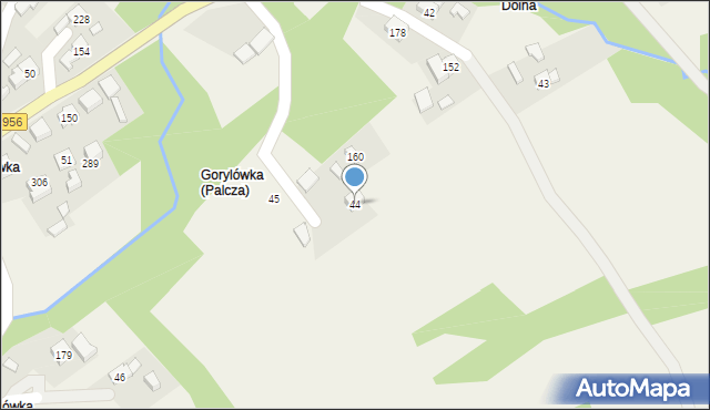 Palcza, Palcza, 44, mapa Palcza