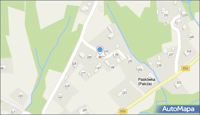 Palcza, Palcza, 66, mapa Palcza