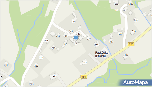 Palcza, Palcza, 68, mapa Palcza