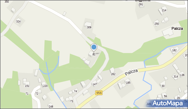 Palcza, Palcza, 81, mapa Palcza