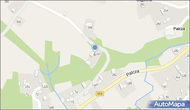 Palcza, Palcza, 81, mapa Palcza