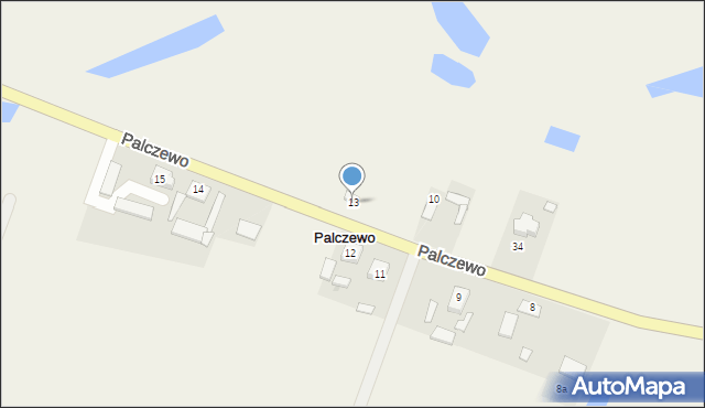 Palczewo, Palczewo, 13, mapa Palczewo