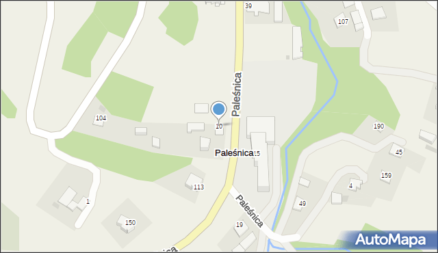 Paleśnica, Paleśnica, 10, mapa Paleśnica