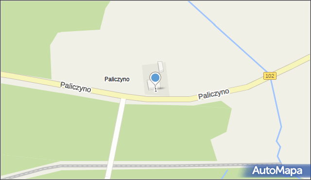 Paliczyno, Paliczyno, 1, mapa Paliczyno