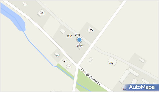Palikije Pierwsze, Palikije Pierwsze, 103A, mapa Palikije Pierwsze