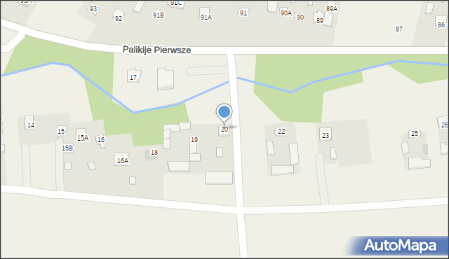 Palikije Pierwsze, Palikije Pierwsze, 20, mapa Palikije Pierwsze