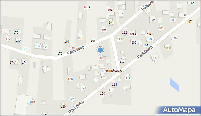 Palikówka, Palikówka, 116, mapa Palikówka