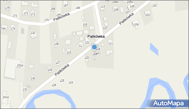 Palikówka, Palikówka, 119, mapa Palikówka