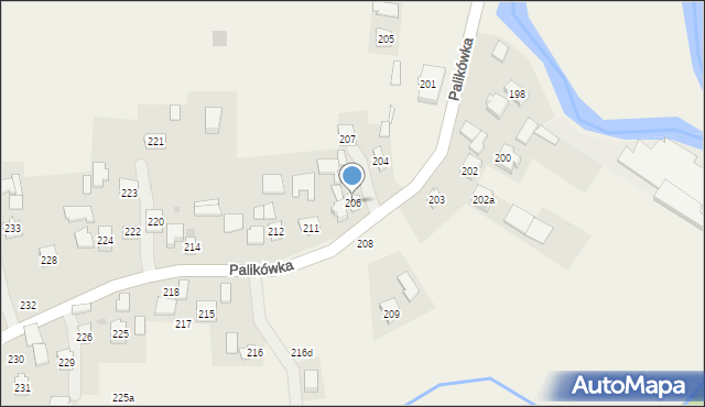 Palikówka, Palikówka, 206, mapa Palikówka