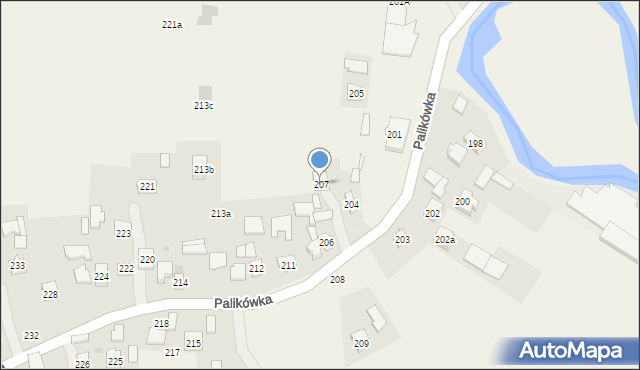 Palikówka, Palikówka, 207, mapa Palikówka