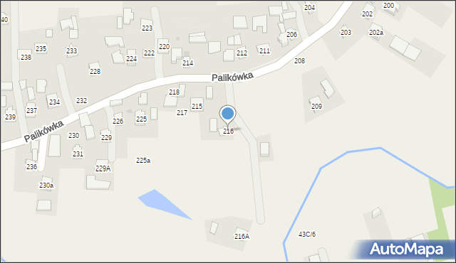 Palikówka, Palikówka, 216, mapa Palikówka