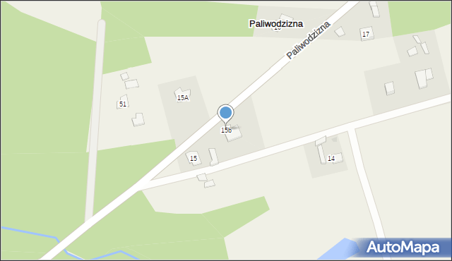 Paliwodzizna, Paliwodzizna, 15b, mapa Paliwodzizna