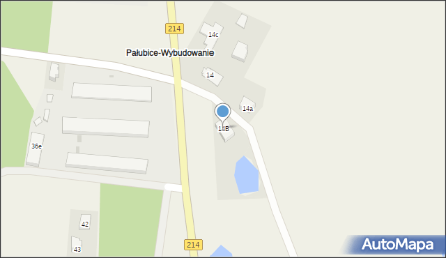 Pałubice, Pałubice, 14B, mapa Pałubice