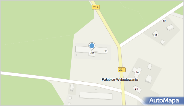 Pałubice, Pałubice, 36a, mapa Pałubice