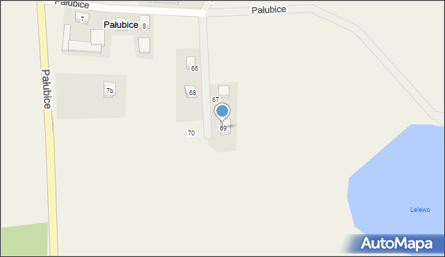 Pałubice, Pałubice, 69, mapa Pałubice