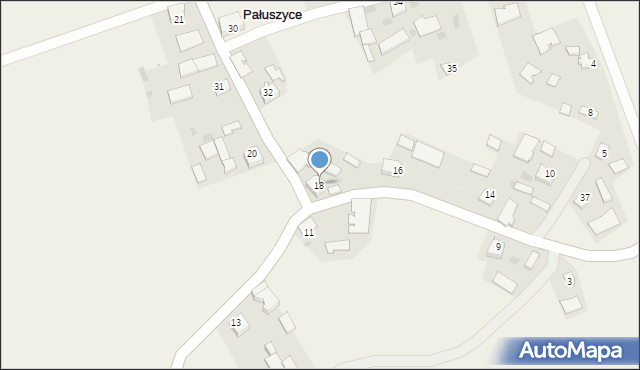 Pałuszyce, Pałuszyce, 18, mapa Pałuszyce